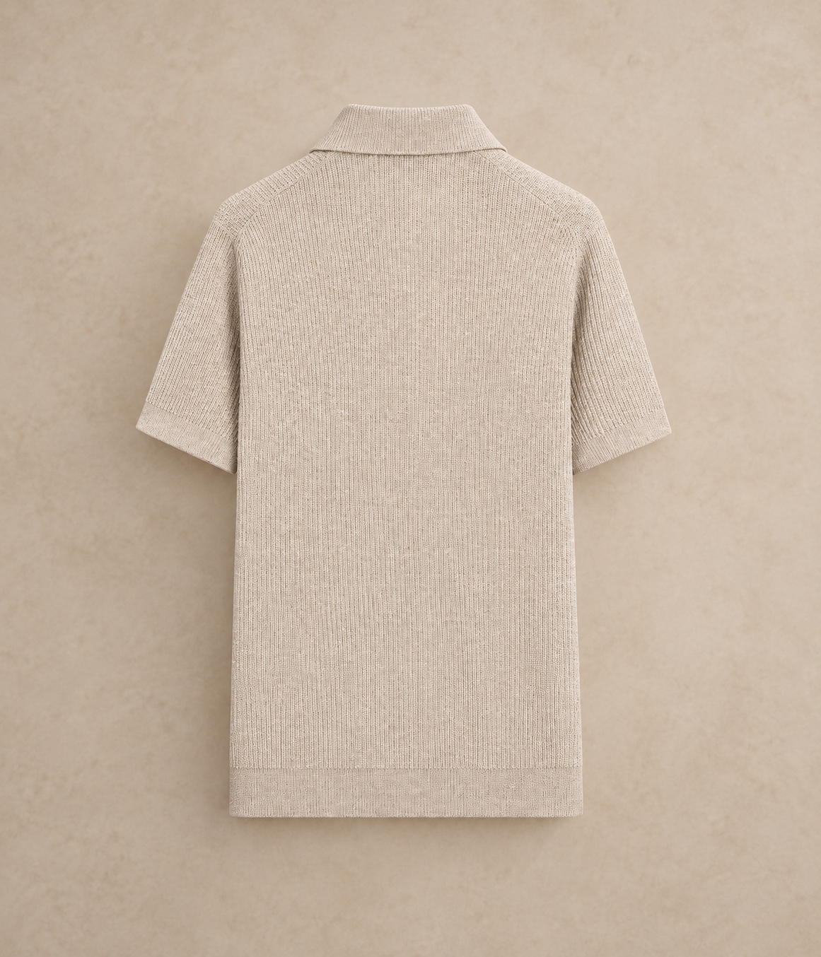 Mecenate Light Brown Linen Polo