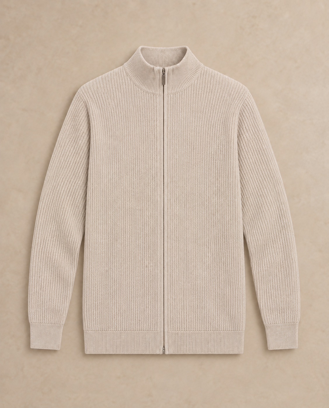 Mecenate Navy Full Zip Sweater