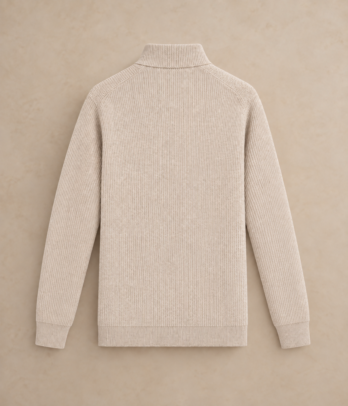 Mecenate Light Brown Full Zip Sweater
