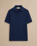Mecenate Navy Linen Polo