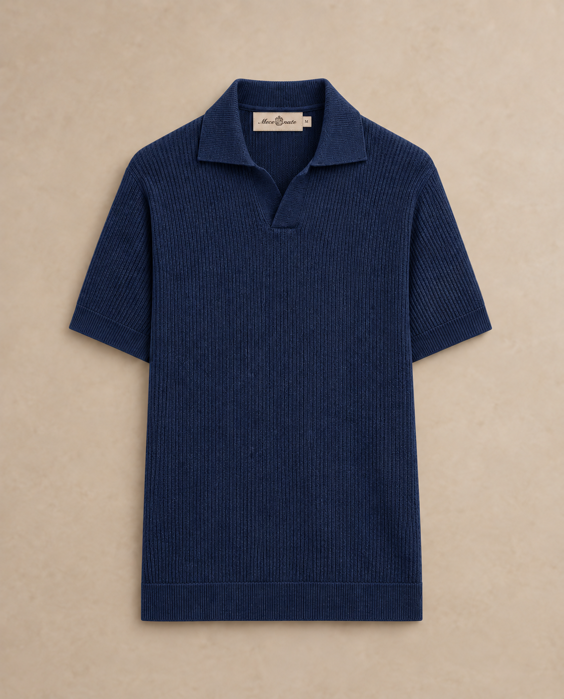 Mecenate Navy Linen Polo