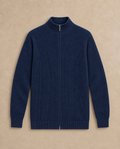 Mecenate Navy Full Zip Sweater