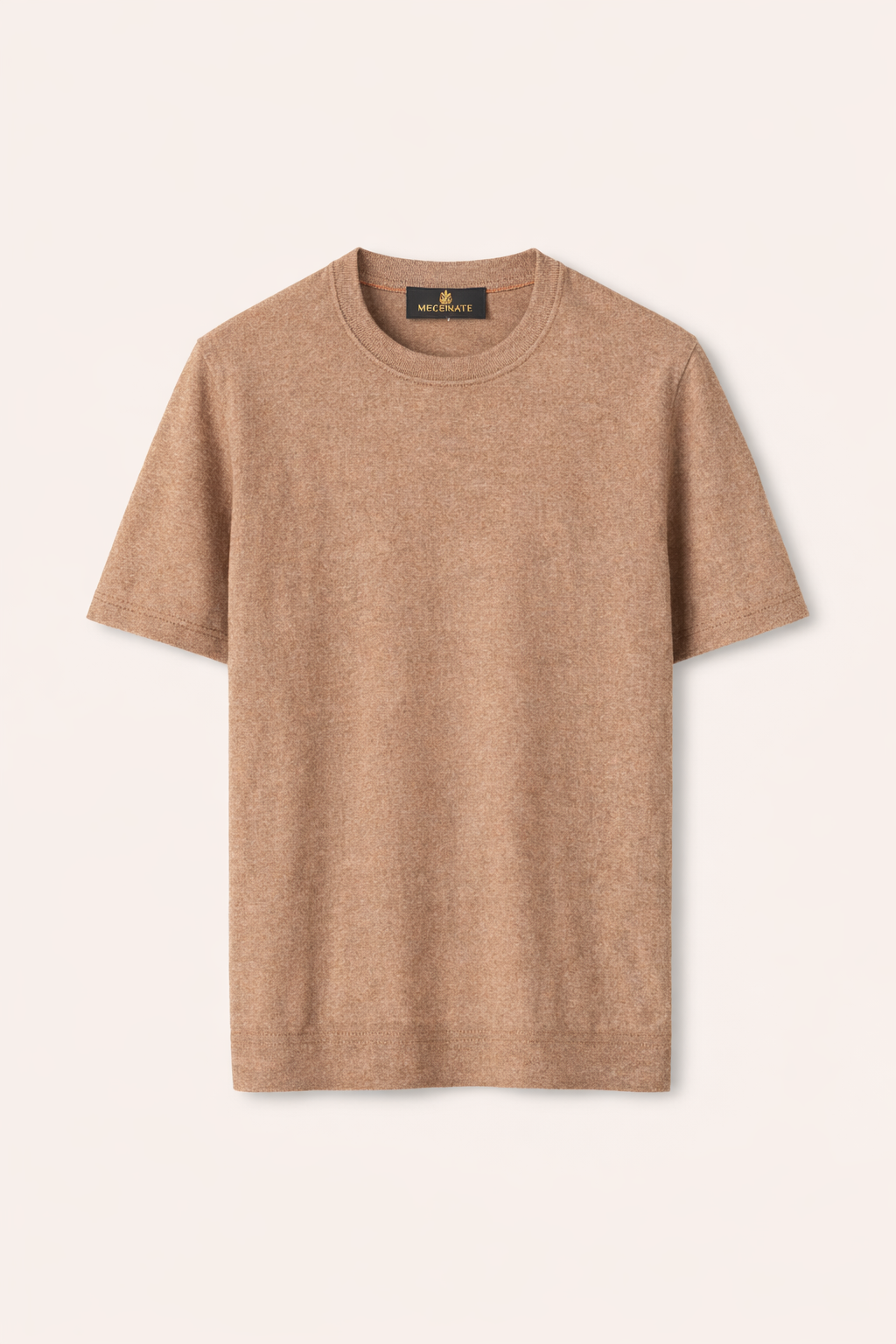 Mecenate Light Brown Linen T-Shirt