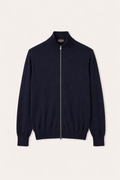 Mecenate Navy Full Zip Sweater