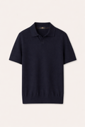 Mecenate Navy Linen Polo
